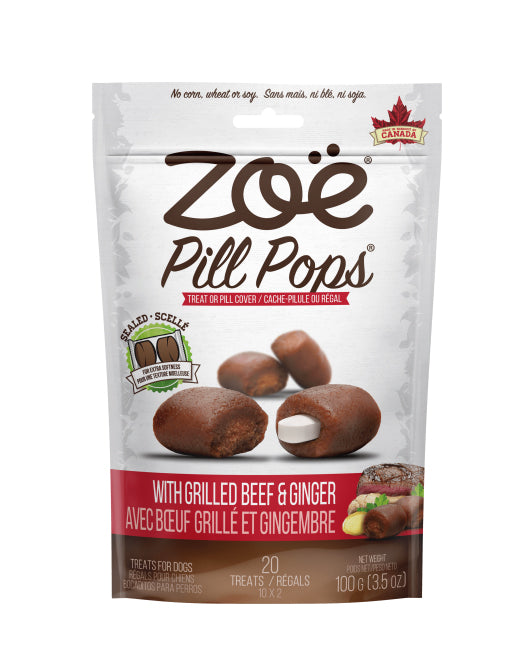 Zoe Pill Pocket for Dogs Cats Beef Ginger 3.5oz Brookside Barkery Bath