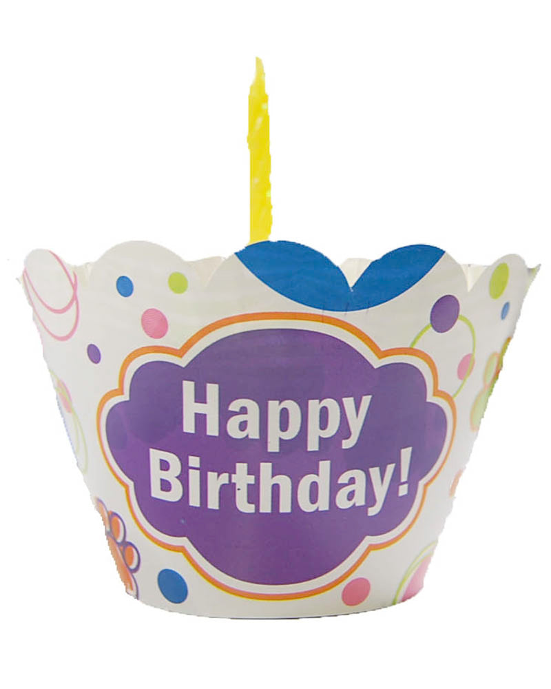 Dog Birthday Cupcake with Candle 3"