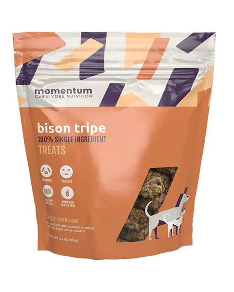 Momentum Freeze-Dried Bison Tripe Dog & Cat Treats 3.5oz