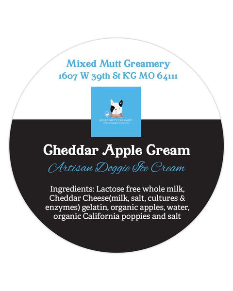 Mixed Mutt Creamery Cheddar Apple Cream Artisan Doggie Ice Cream