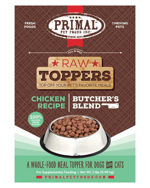 Primal Butcher's Blend Chicken Dog & Cat Food Topper 2lb