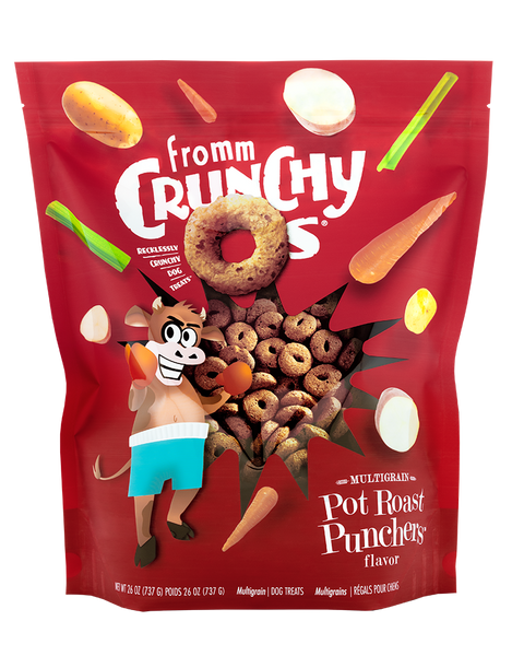 Fromm Crunchy O's Pot Roast Punchers Dog Treats 26oz