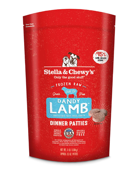 Stella' & Chewy's Frozen Dandy Lamb Dinner Patties for Dogs 3lb