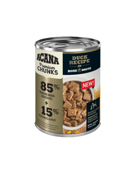 Acana Premium Chunks - Duck Recipe in Bone Broth Wet Dog Food 12.8oz