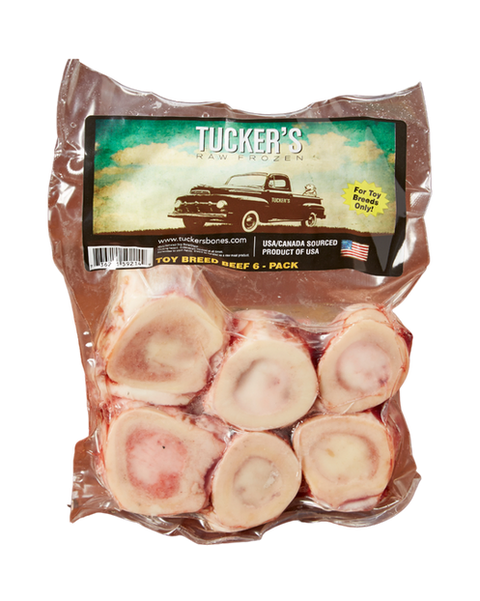 Tucker's Raw Frozen Beef Bone 1" Toy Breed 6-Pack