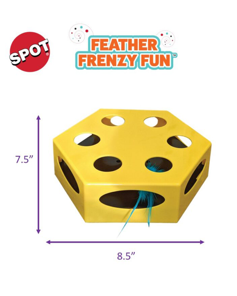 Spot Ethical Products Feather Frenzy Fun Interactive Cat Toy 8.5"
