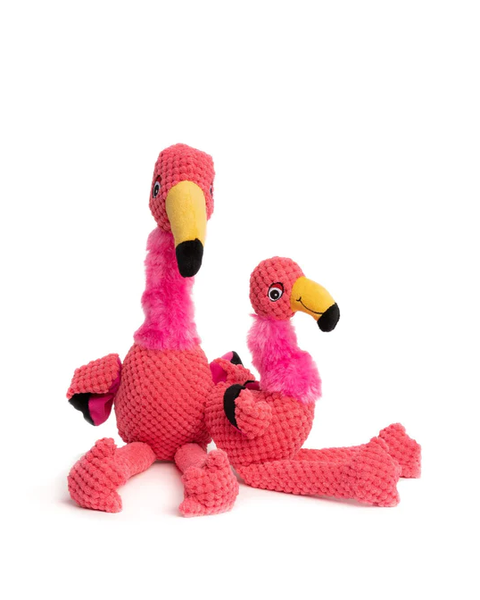 FabDog Floppy Flamingo Plush Dog Toy