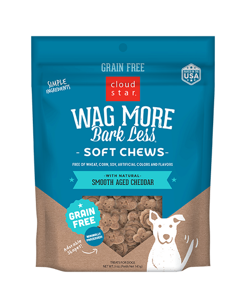 Wag More Bark Less Soft & Chewy Dog Treats: Cheddar 5oz