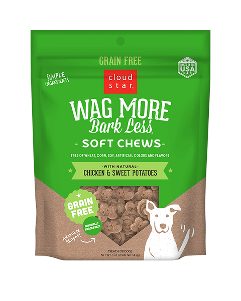 Wag More Bark Less Soft & Chewy Dog Treats: Chicken & Sweet Potato 5oz