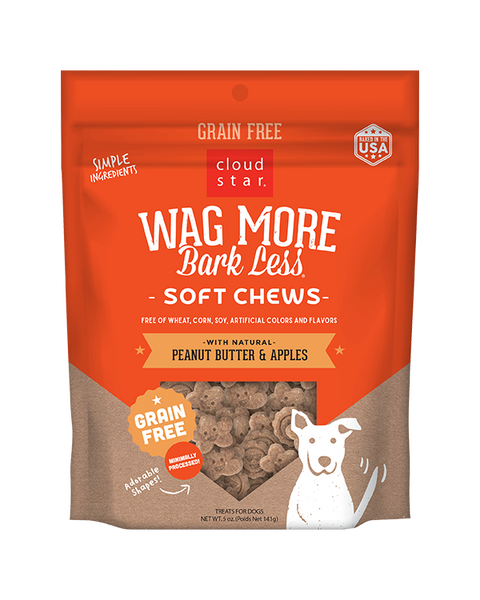 Wag More Bark Less Soft & Chewy Dog Treats: Peanut Butter 5oz