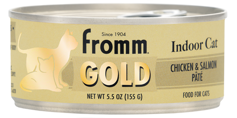 Fromm Gold Indoor Adult Chicken & Salmon Pate Wet Cat Food 5.5oz