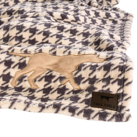Tall Tails Houndstooth Print Fleece Dog Blanket
