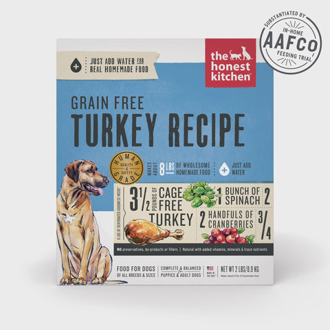 The Honest Kitchen Dehydrated Grain-Free Turkey Dog Food 2lb