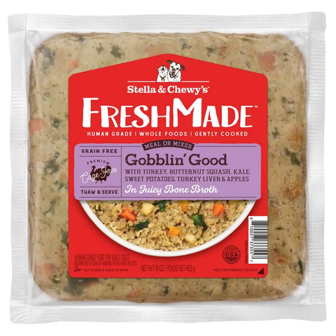 Stella & Chewy's Freshmade Gobblin' Good Turkey Gently Cooked Dog Food 1lb