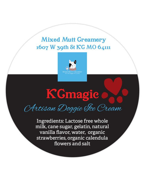 Mixed Mutt Creamery KC Magic Strawberry Artisan Doggie Ice Cream
