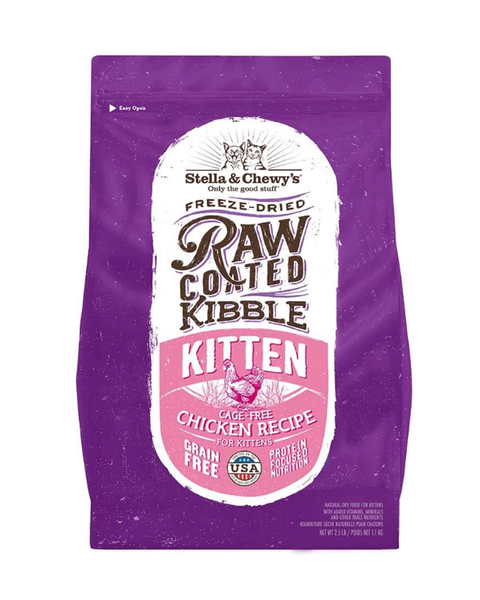 Stella & Chewy's Raw Coated Cage-Free Chicken Dry Kitten Food 2.5lb