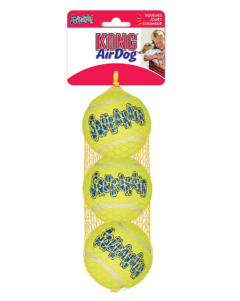 Kong Squeak Air Tennis Ball Medium 2.5" - 3-Pack