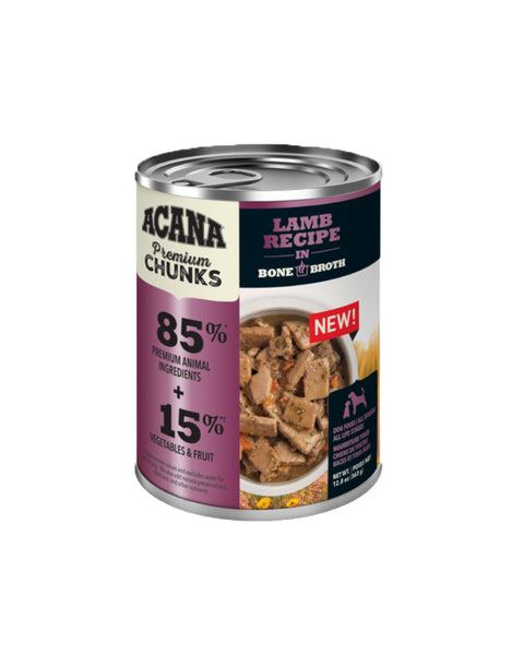 Acana Premium Chunks - Lamb Recipe in Bone Broth Wet Dog Food 12.8oz