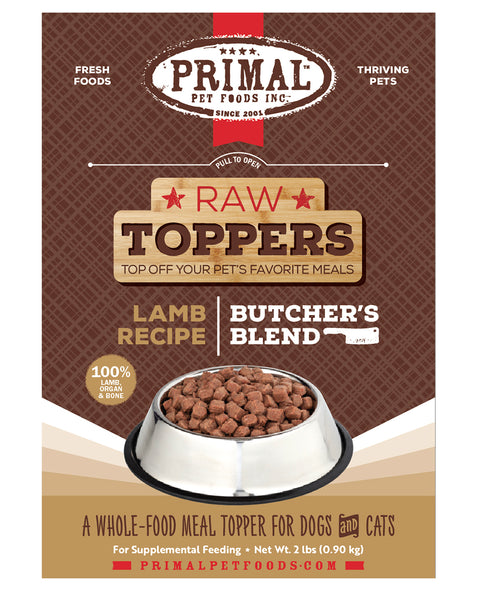 Primal Butcher's Blend Lamb Dog & Cat Food Topper 2lb