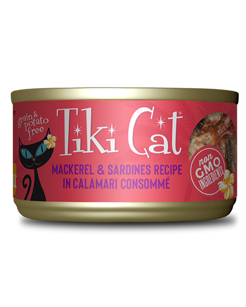 Tiki Cat Makaha Grill Mackerel & Sardines Recipe in Calamari Consomme 2.8oz
