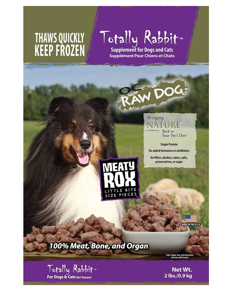 OC Raw Frozen Totally Rabbit Meaty Rox for Dogs 2lb – Brookside Barkery ...