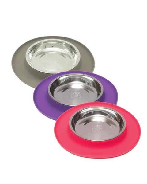 Messy Cats Silicone Feeder with Stainless Steel Bowl