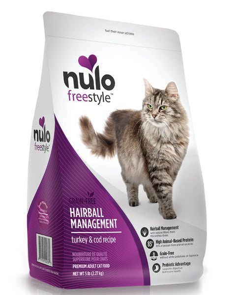 Nulo Freestyle Hairball Management Turkey & Cod Adult Dry Cat Food 5lb
