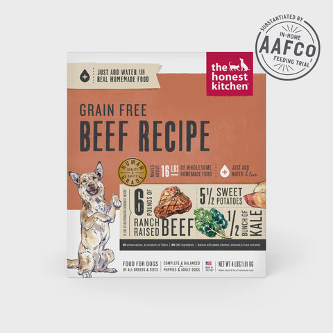 The Honest Kitchen Dehydrated Grain-Free Beef Dog Food 2lb