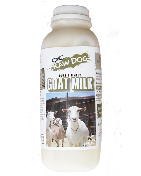 OC Raw Frozen Goat Milk for Dogs & Cats 32oz