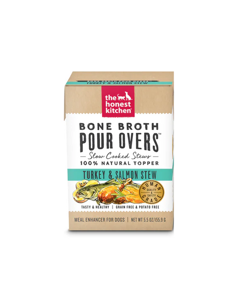 The Honest Kitchen Bone Broth Pour Over - Turkey & Salmon Stew for Dogs 5.5oz