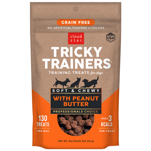 Cloud Star Tricky Trainers Soft & Chewy Peanut Butter Dog Treats 12oz