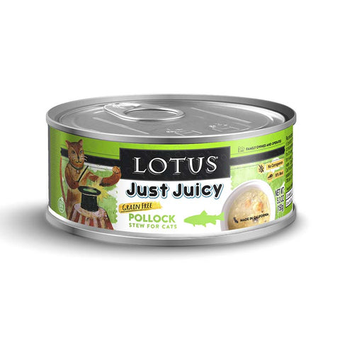 Lotus Just Juicy Pollock Stew Wet Cat Food 5.3oz
