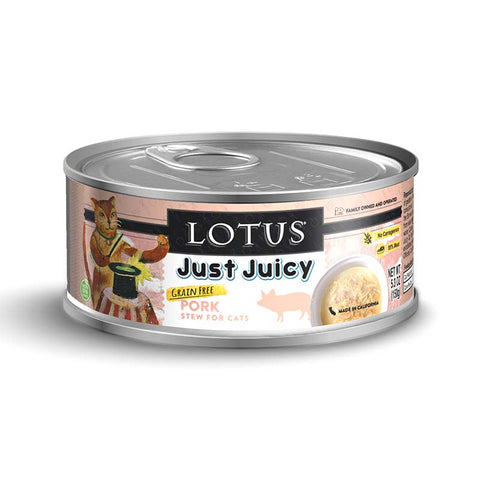 Lotus Just Juicy Pork Stew Wet Cat Food 5.3oz