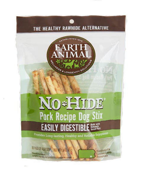Earth Animal Pork No-Hide® Stix Dog Chews