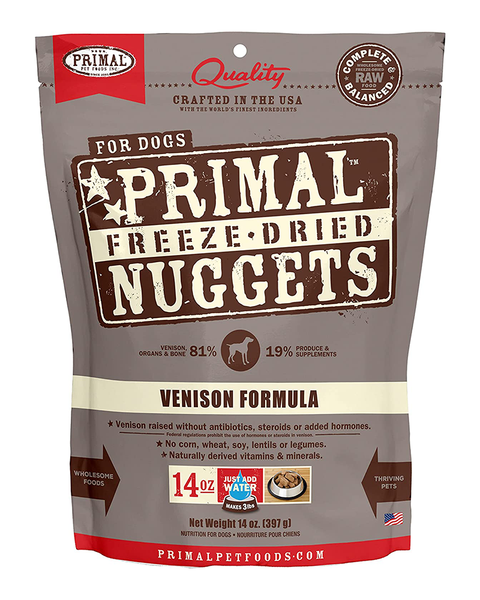 Primal Canine Freeze-Dried Venison Nuggets 14oz