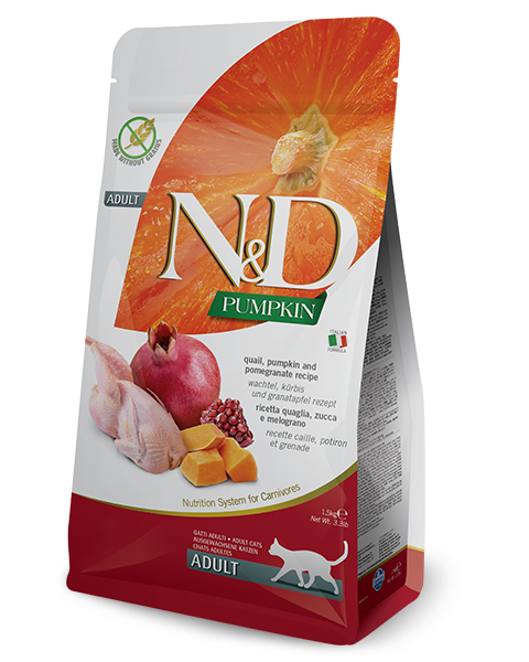 Farmina N&D Pumpkin, Quail & Pomegranate Adult Dry Cat Food 3.3lb