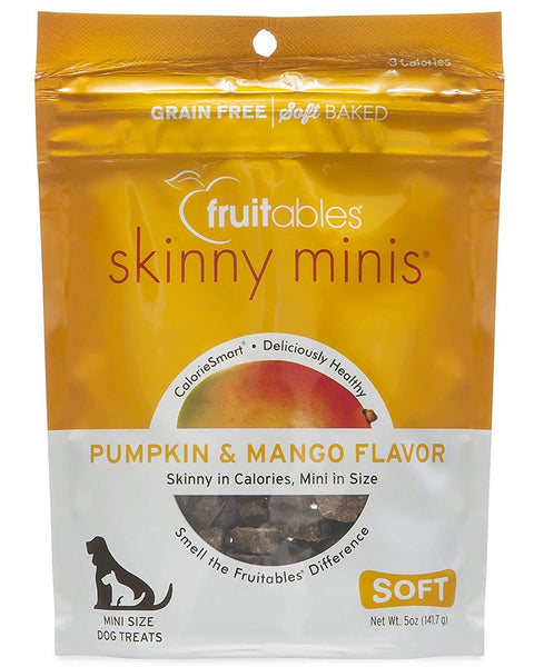 Fruitables Skinny Minis Soft & Chewy Dog Treats Pumpkin & Mango 5oz