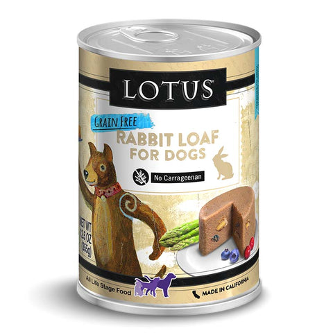 Lotus Grain-Free Rabbit Loaf Wet Dog Food 12.5oz