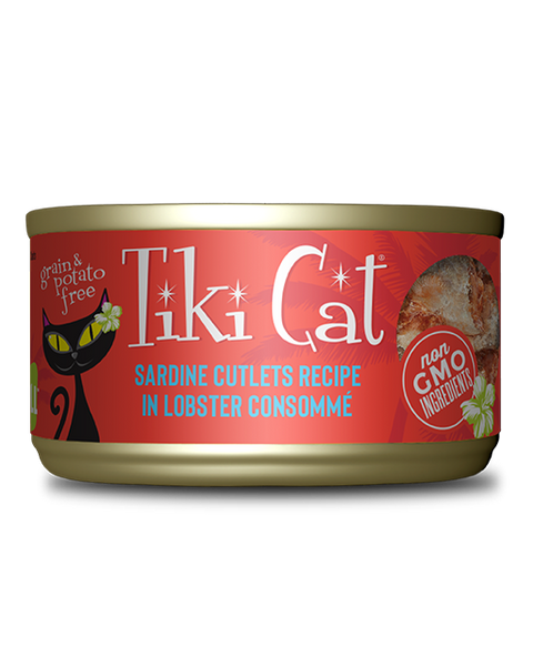 Tiki Cat Bora Bora Grill Sardine Cutlets in Lobster Consomme 2.8oz
