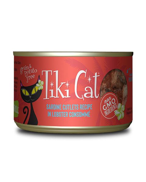 Tiki Cat Bora Bora Grill Sardine Cutlets in Lobster Consomme 6oz