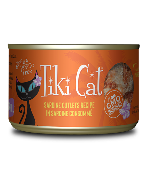 Tiki Cat Tahitian Grill Sardine Cutlets in Sardine Consomme 6oz