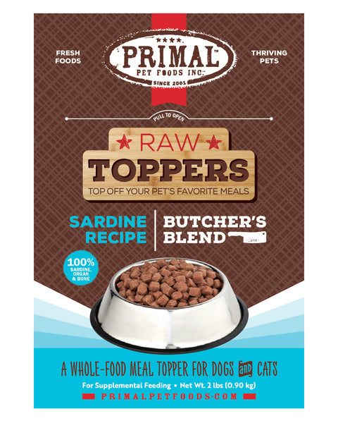 Primal Butcher's Blend Sardine Dog & Cat Food Topper 2lb