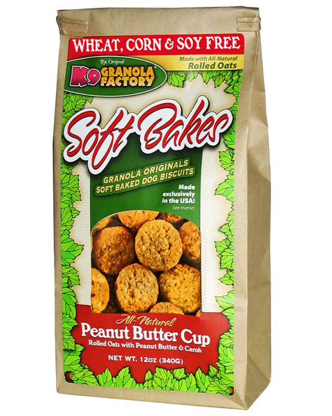 K9 Granola Factory Peanut Butter Cup Soft Bakes Dogs Treats 12oz