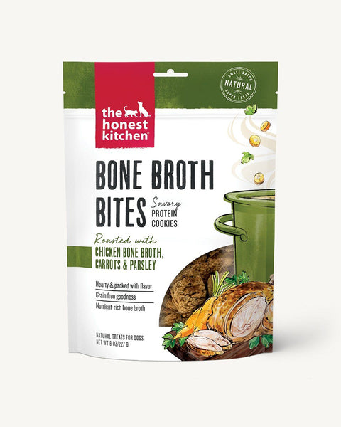 The Honest Kitchen Bone Broth Bites - Chicken & Carrots Dog Treats 8oz