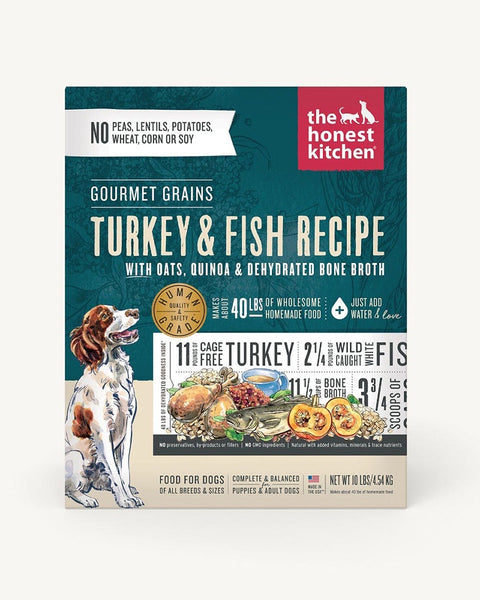 The Honest Kitchen Gourmet Grains Turkey & Fish Dehydrated Dog Food 10lb