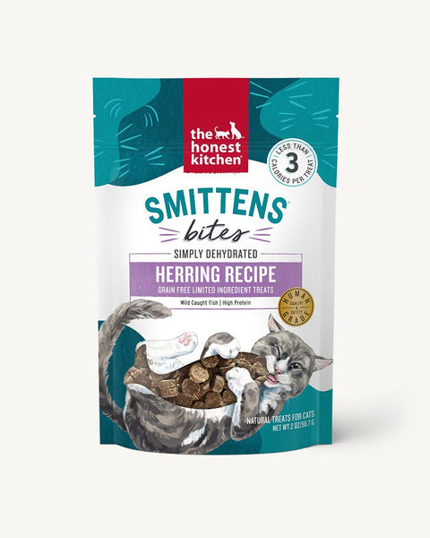 The Honest Kitchen Smittens Bites Cat Treats - Herring Recipe 2oz