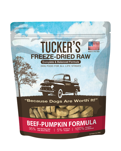 Tucker's Beef & Pumpkin Freeze-Dried Dog Food 14oz