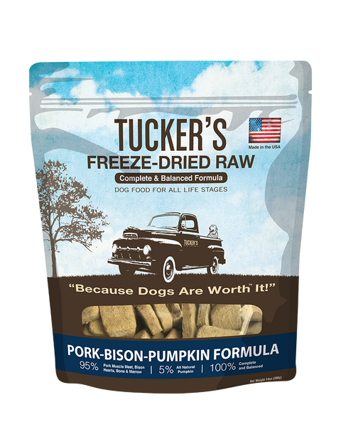 Tucker's Pork, Bison & Pumpkin Freeze-Dried Dog Food 14oz