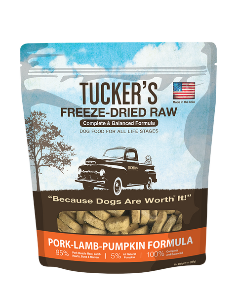 Tucker's Pork, Lamb, & Pumpkin Freeze Dried Dog Food 14oz
