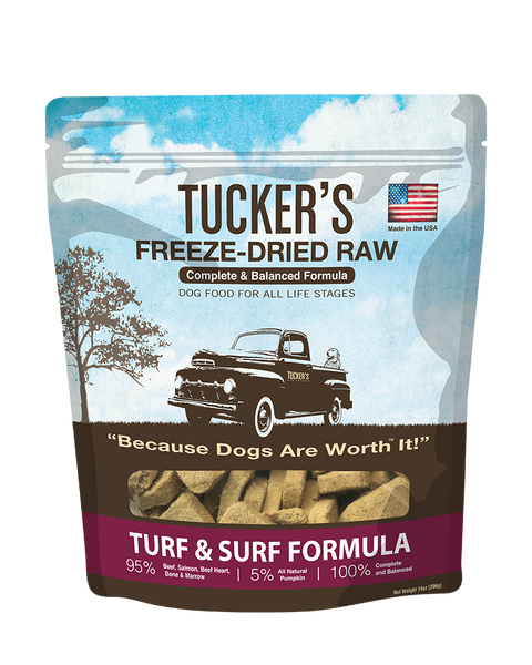 Tucker's Turf & Surf Freeze Dried Dog Food 14oz